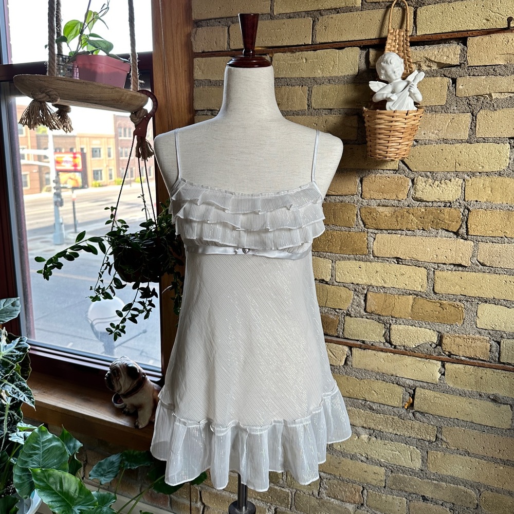 Vintage Betsey Johnson Sheer Slip Dress w/ Tie Back